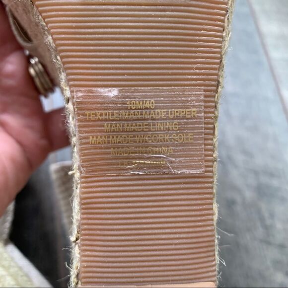 Lucky Brand Mahima Espadrille Wedge Beechwood Tan NWOT Size 10 - Picture 9 of 10